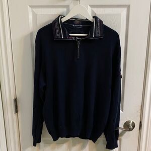 Paul & Shark Yachting Collection Half Zip Knitted Pure Wool Sweater Men’s Large